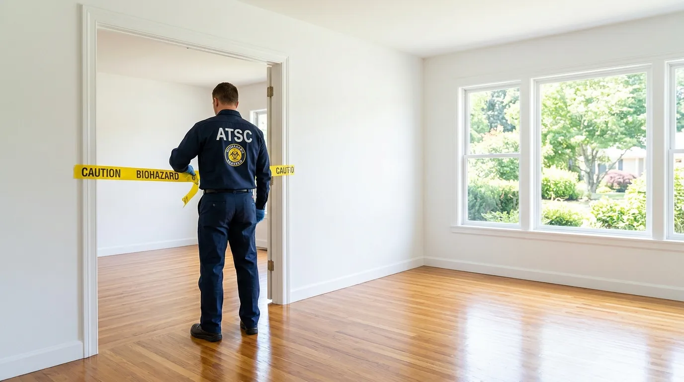 Certified biohazard cleanup crew performing Crime Scene Cleanup in Johnstown